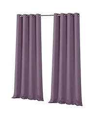 Kate Aurora Lavender 2 Piece Grommet Top Blackout Curtain Panels For Extra Long Windows