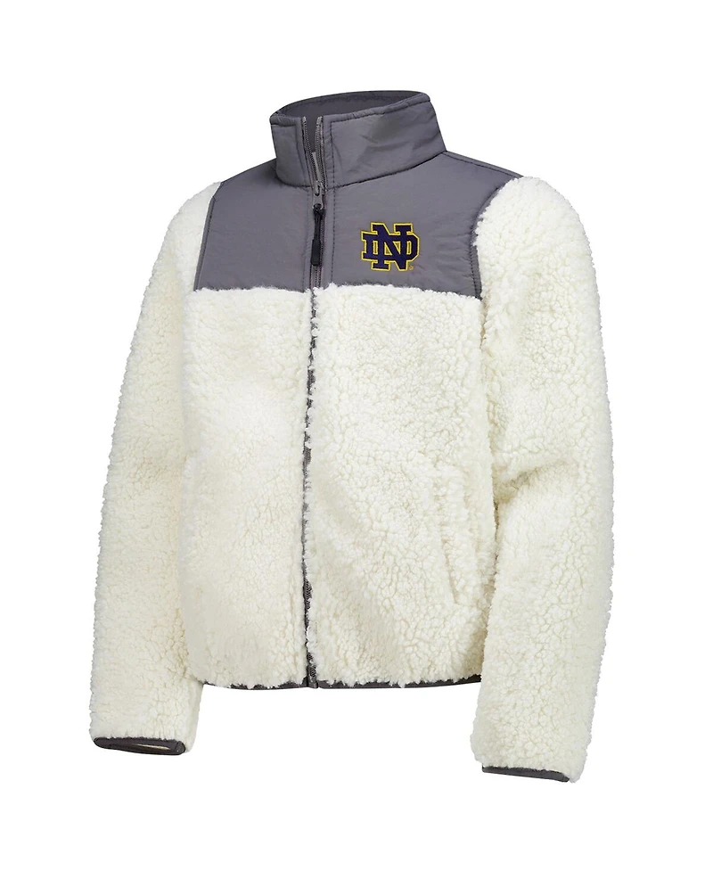 Garb Big Boys and Girls Charcoal Notre Dame Fighting Irish Teddy Sherpa Jacket