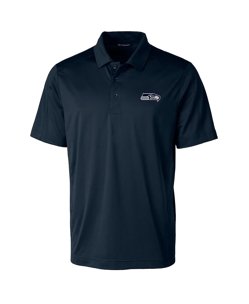 Cutter & Buck Men's Navy Seattle Seahawks Prospect Textured Stretch Polo Shirt