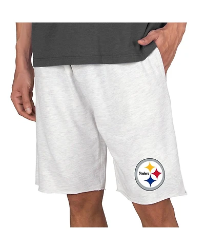 Concepts Sport Men's Oatmeal Pittsburgh Steelers Mainstream Terry Shorts