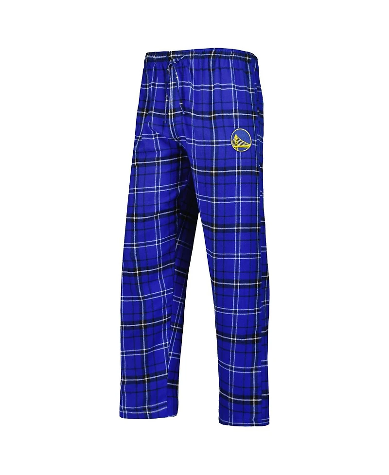 Concepts Sport Men's Royal/Black Golden State Warriors Ultimate Plaid Flannel Pants