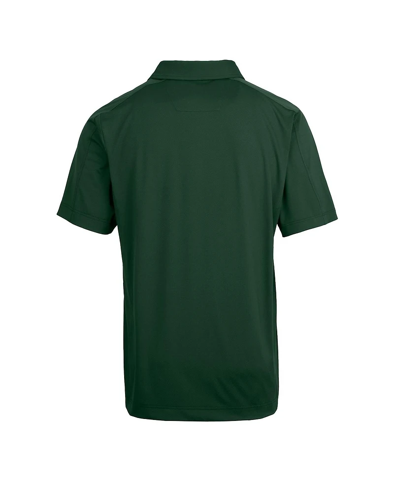 Cutter & Buck Men's Midnight Green Philadelphia Eagles Textured Stretch Short Sleeve Polo Shirt
