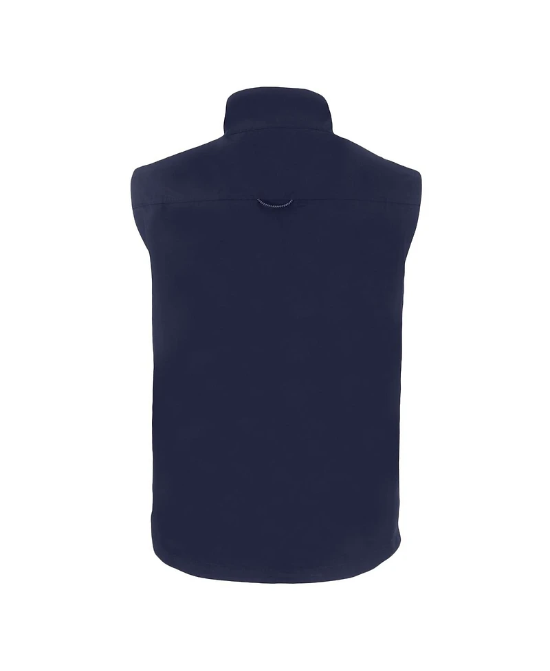 Cutter & Buck Men's Navy North Carolina Tar Heels Charter Eco Full-Zip Vest