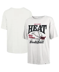 47 Brand Women's White Miami Heat City Edition Down Court Sadie T-Shirt