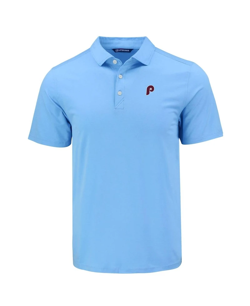 Cutter & Buck Men's Powder Blue Philadelphia Phillies Coastline Epic Comfort Eco Polo Shirt
