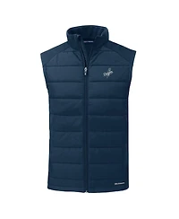 Cutter & Buck Men's Navy Los Angeles Dodgers Evoke Hybrid Eco Softshell Full-Zip Vest