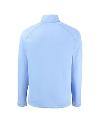 Cutter & Buck Men's Powder Blue Houston Texans Peshastin Eco Fleece Raglan Quarter-Zip Sweatshirt