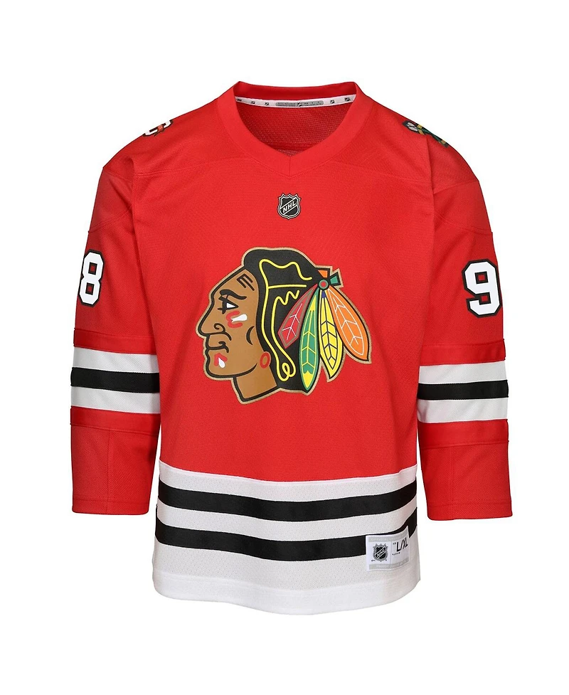 Outerstuff Baby Boys and Girls Connor Bedard Red Chicago Blackhawks Home Centennial Replica Jersey