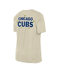 New Era Women's Cream Chicago Cubs Stars Cap T-Shirt