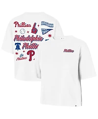 47 Brand Women's White Philadelphia Phillies Collage Script Reed City T-Shirt