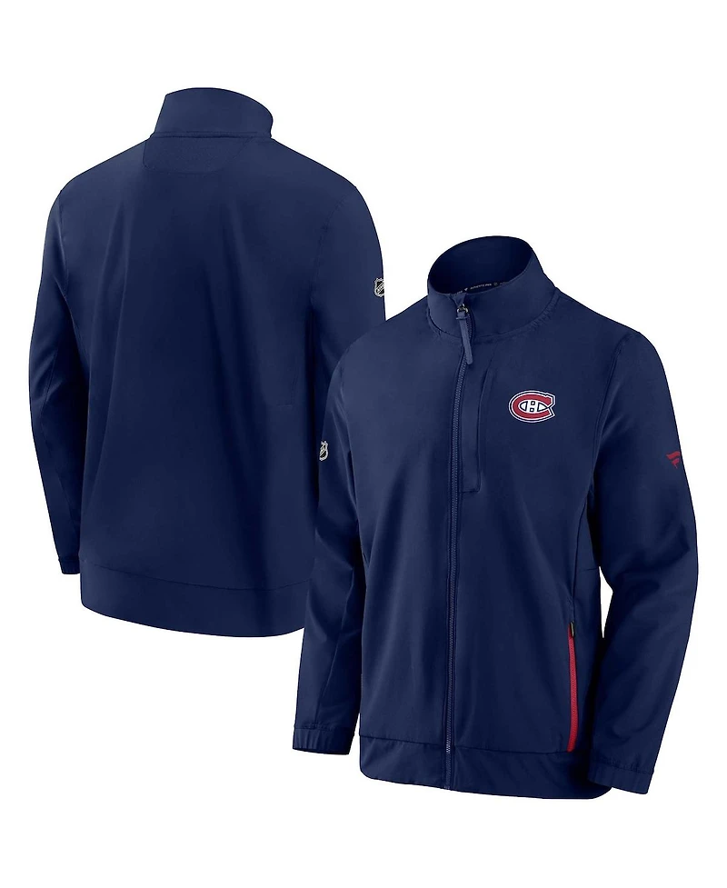 Fanatics Men's Navy Montreal Canadians Authentic Pro Rink Coaches Full-Zip Jacket