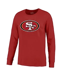 Majestic Threads Men's Brock Purdy Scarlet San Francisco 49ers Name Number Long Sleeve T-Shirt