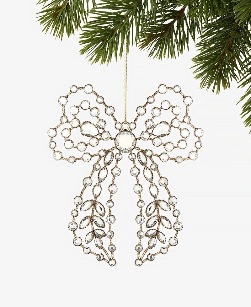 Holiday Lane Jeweled Classics Gem Bow Ornament, Macy's Exclusive