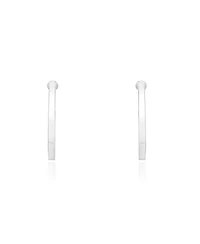 The Lovery Square Tube Hoop Earrings Sterling Silver