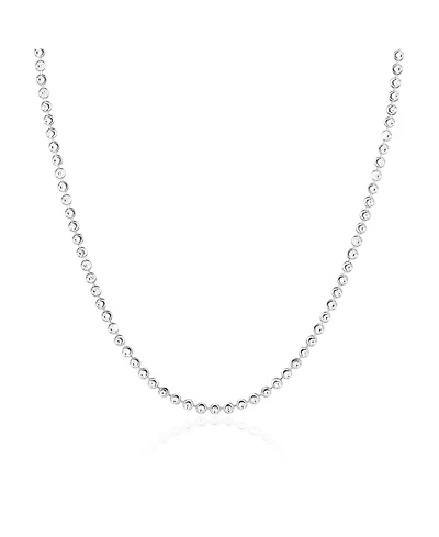 The Lovery Moon Bead Chain Necklace Sterling Silver