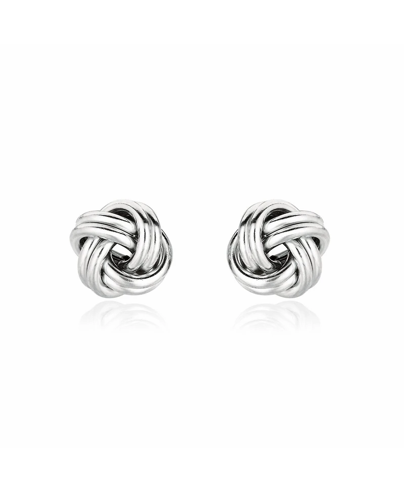 The Lovery Large Polished Knot Stud Earring Sterling Silver