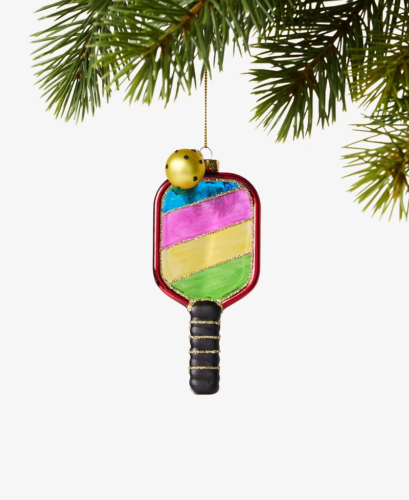Holiday Lane Sports Glass Pickleball Paddle Ornament, Macy's Exclusive