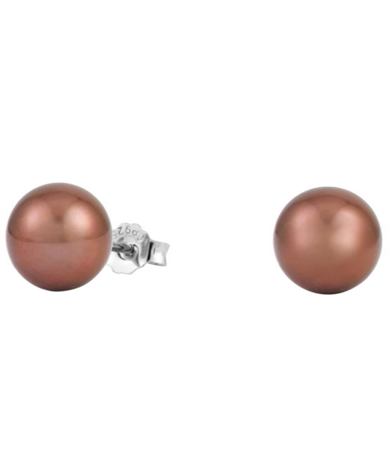 Belle de Mer Cultured Freshwater Pearl (9-10 mm) Earrings in Sterling Silver