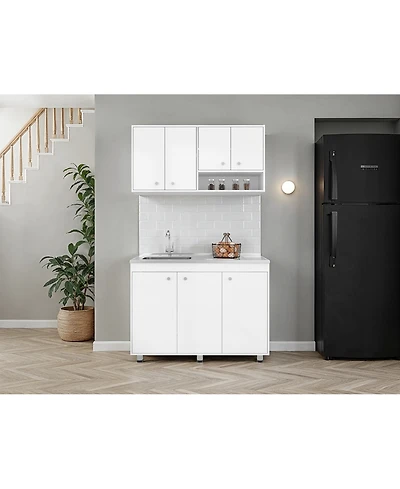 Fm Furniture Napoleon Kitchen Furniture Set with Dishwasher and Upper Storage
