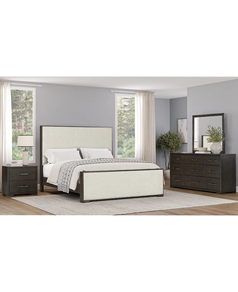 Ryder 3-Pc. Oak veneer California King Bed, Dresser and Nightstand Set