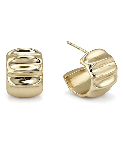 And Now This Puff Double Row Hoop Earrings