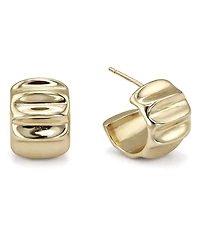 And Now This Puff Double Row Hoop Earrings