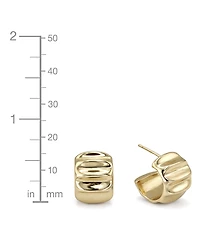 And Now This Puff Double Row Hoop Earrings