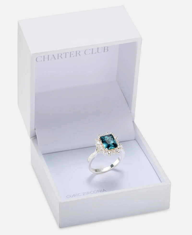Charter Club Blue Crystal Ring, Macy's Exclusive