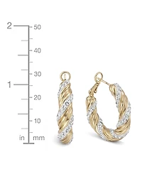 And Now This Clear Crystal Twist Hoop Earrings