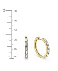 And Now This Crystal Baguette Hinged Hoop Earrings