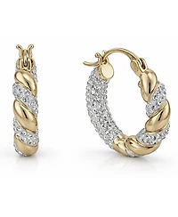 And Now This Clear Crystal Click Top Hoop Earrings