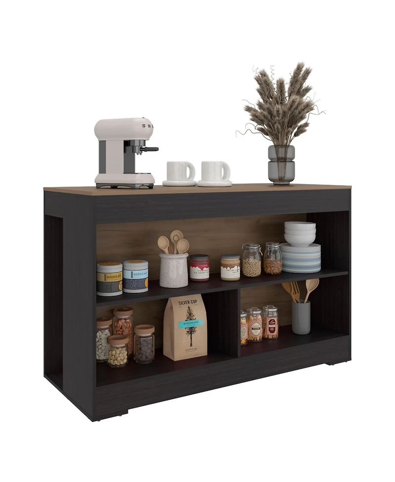Fm Furniture Worland,Kitchen Island with Open Storage and Multi-Purpose