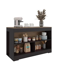 Fm Furniture Worland,Kitchen Island with Open Storage and Multi-Purpose