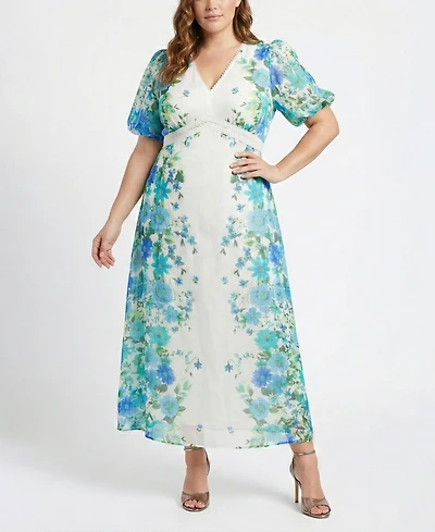 Taylor Plus V-Neck Maxi Dress