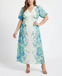 Taylor Plus V-Neck Maxi Dress