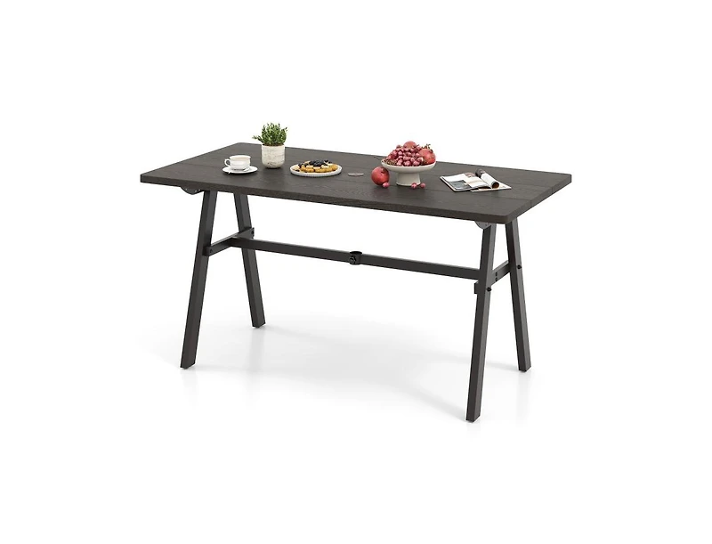 Slickblue Garden Outdoor Dining Table Seats 6 with Umbrella Hole