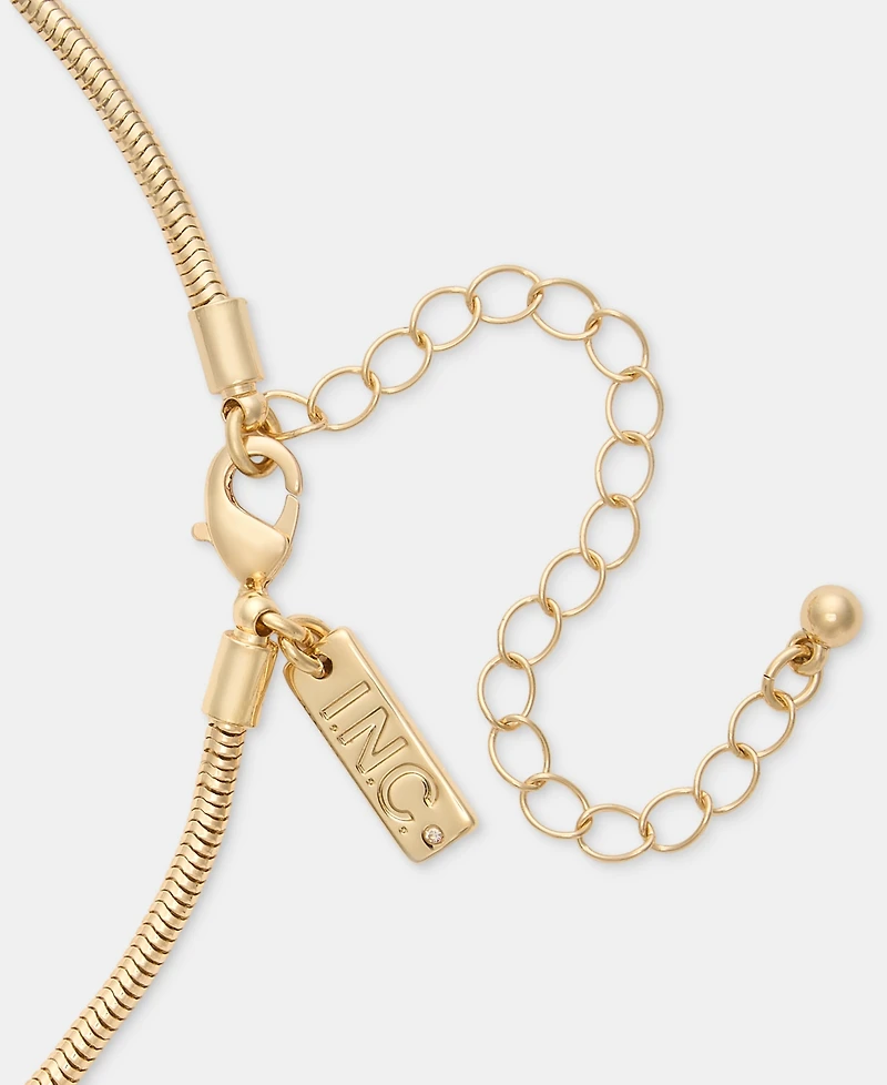 I.n.c. International Concepts Pave Shell Lariat Necklace, 22" + 3" extender, Macy's Exclusive