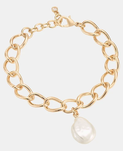 On 34th Imitation Pearl Charm Link Bracelet, Macy's Exclusive