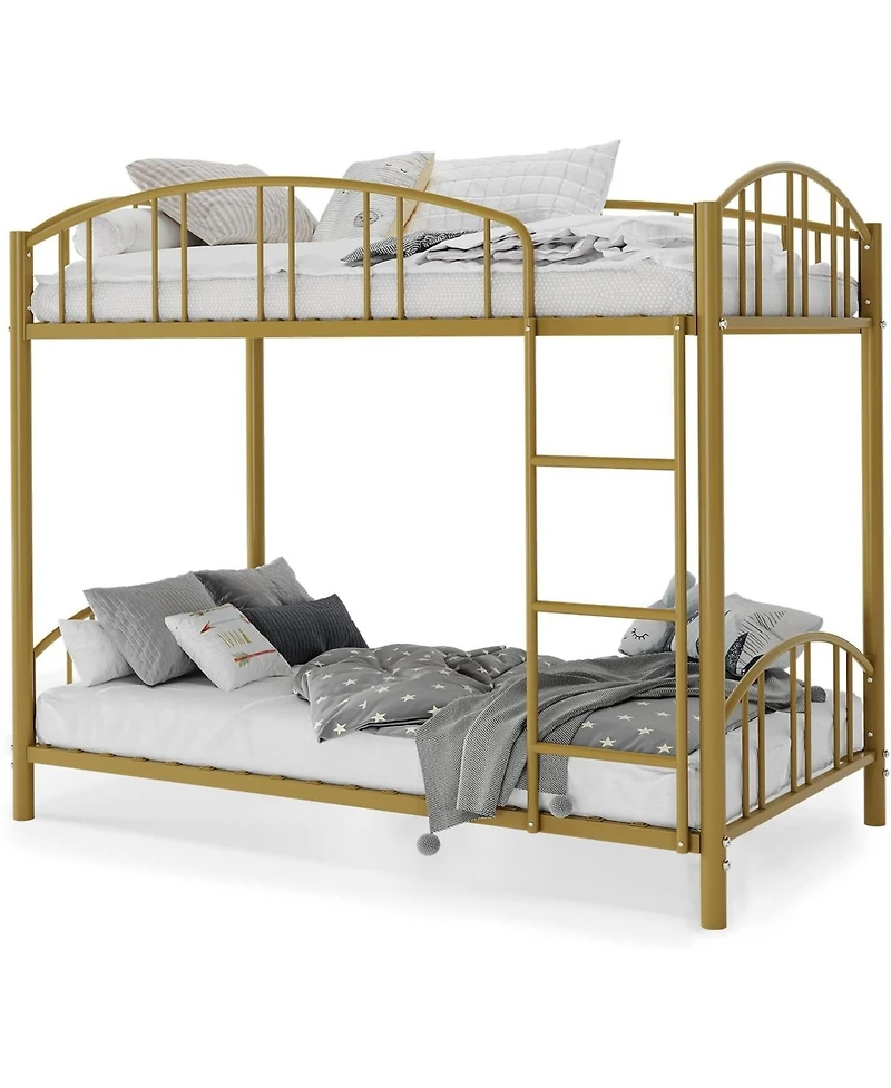 gaomon Twin Daybed with Trundle Bed, Space-Saving Metal Day Bed Frame Floral Headboard and Heavy-Duty Steel Slats, Modern Pull-Out Sofa