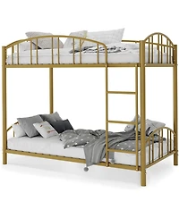 gaomon Twin Daybed with Trundle Bed, Space-Saving Metal Day Bed Frame Floral Headboard and Heavy-Duty Steel Slats, Modern Pull-Out Sofa