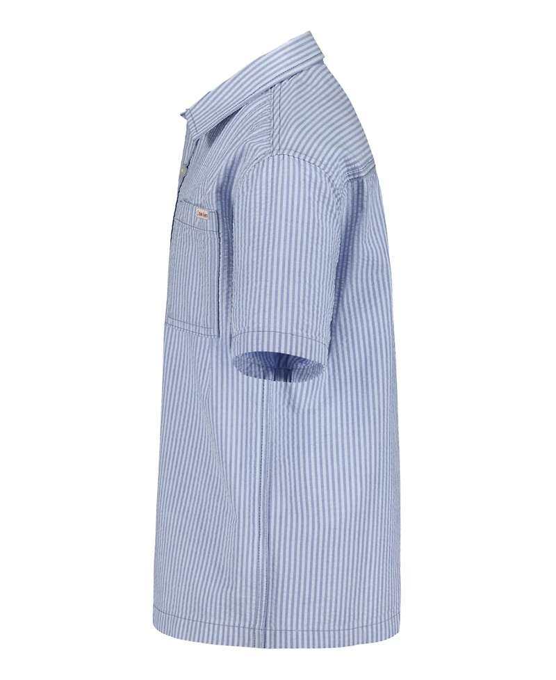 Calvin Klein Boys' 8-16 Resort Short-Sleeve Woven Shirt