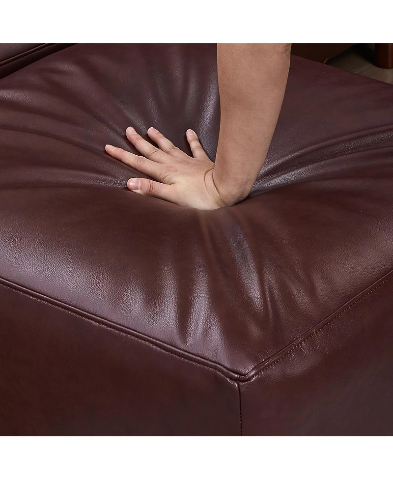 Streamdale Furniture Burgundy 78.5" Loveseat Couch for Living Room/Apartment, Faux Leather Pu