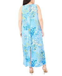 Msk Plus Boat Neck Sleeveless Maxi Dress