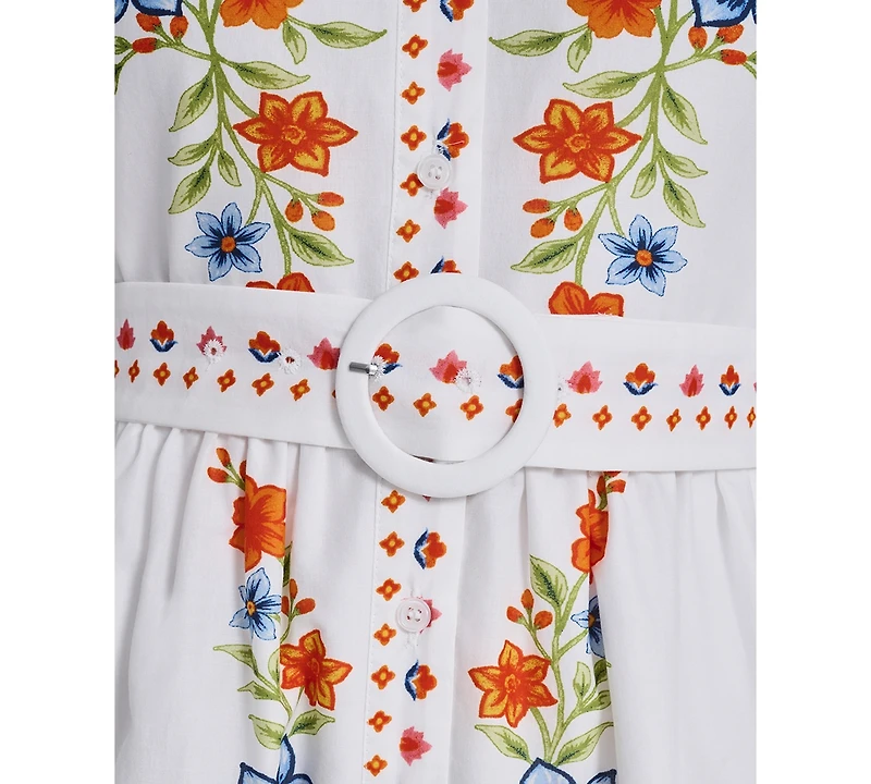 Eliza J Women's Embroidered V-Neck Dress