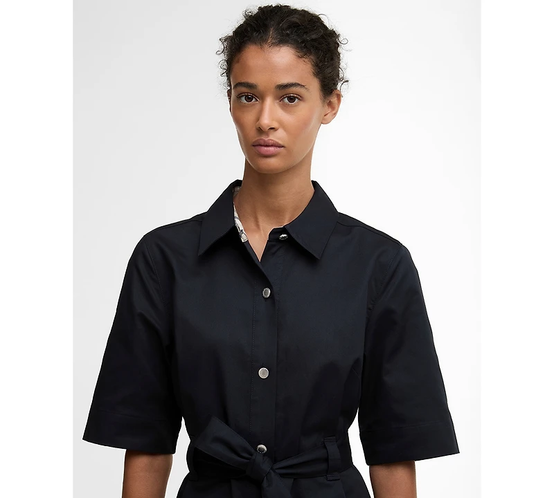 Barbour Women's Sloane Pointed Collar Midi Dress