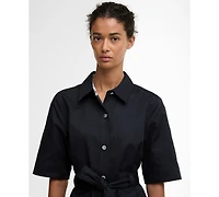 Barbour Women's Sloane Pointed Collar Midi Dress