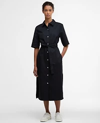 Barbour Women's Sloane Pointed Collar Midi Dress