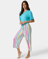 Hue Women's Sea Bright Stripe Pj Capri
