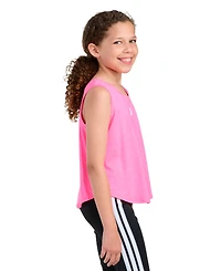 adidas Girls' 8-16 Sleeveless Melange Flounce Tank Top