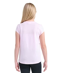 adidas Girls' 8-16 Essential Short-Sleeve Ribbed Crewneck T-Shirt